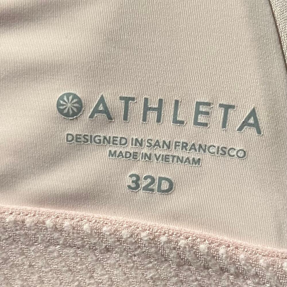 Athleta Advance Sprint Sports Bra Flora Mauve Pink Women's 32D High Impact NWOT - Picture 4 of 4